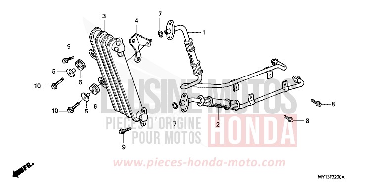 OELKUEHLER von Africa Twin 750 MINOTAUROS GREEN METALLIC (GY112) von 1993